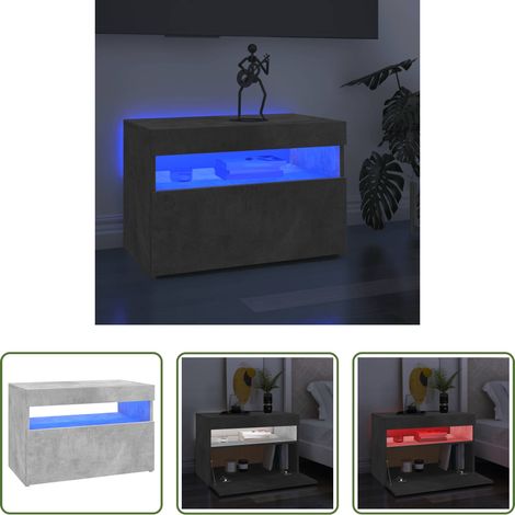 LED-Leuchten - TV-Schrank mit LED-Leuchten Betongrau 60x35x40 cm (1/5)