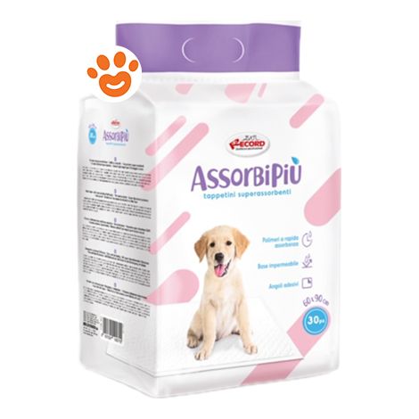 Record Assorbipiù Tappetini Assorbenti per Cani (60x90cm) - Record Assorbipiù Tappetini Assorbenti per Cani (60x90cm) - Confezione da 30 Tappetini (1/3)