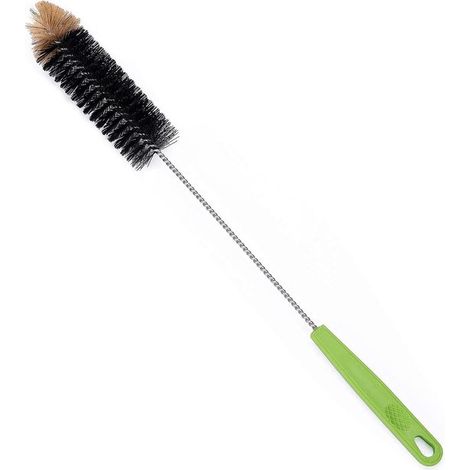 Goupillon, brosse de nettoyage flexible à long manche pour nettoyer les bouteilles à col, les biberons, les bouteilles d'eau, les verres, les bouteilles isothermes, les mangeoires à oiseaux, les vases (1/2)