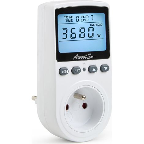 Wattmètre Prise Compteur d'Énergie Consommation Electrique Écran LCD (1/5)