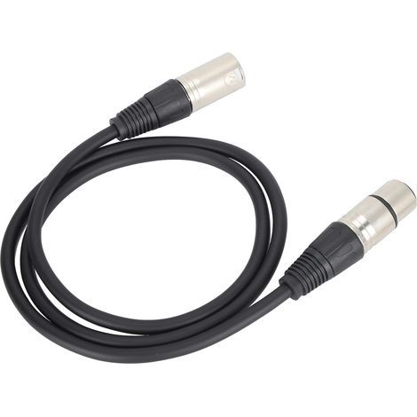 Câble Microphone XLR Mâle vers Femelle 3 m, Noir, pour Enregistrement Studio et Son Live, Câble Audio Équilibré (1/5)