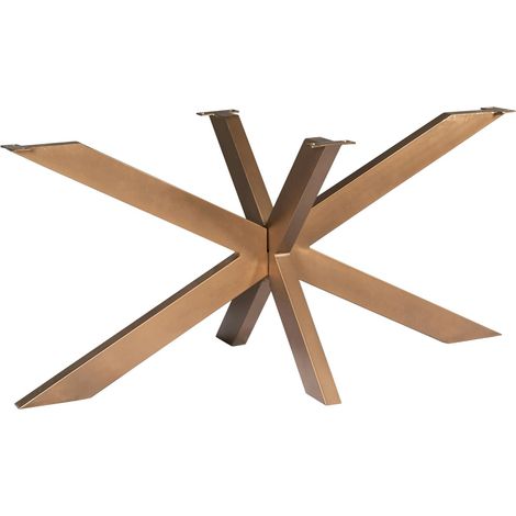 Pied de table mikado en métal bronze pour tables rectangulaires / ovales de 200 à 240 cm RALF