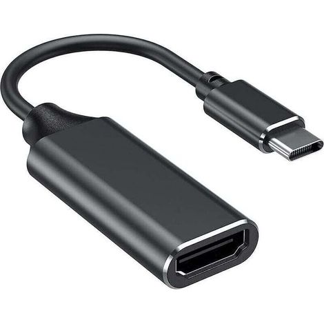 Adaptateur USB C vers HDMI, Adaptateur USB Type C à HDMI 4k (Thunderbolt 3 compatible) avec sortie audio vidéo pour MacBook Pro 2018/2017, iPad pro 2018, Samsung Note 9/S9, Huawei Mate 20 etc (Black) (1/4)