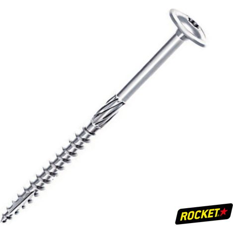 VBA Rocket Charpente TPL Torx 8X140/100 Acier Zingué Blanc (1/2)