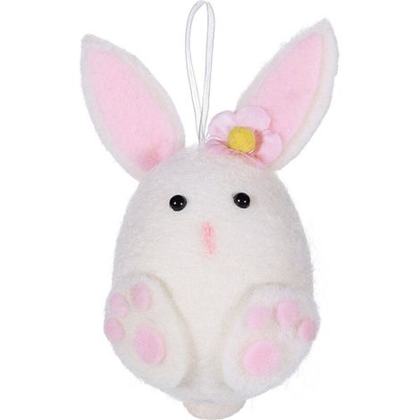 Colgante de fieltro de Pascua para hacer tú mismo, adornos de conejito - D