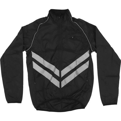 Veste de cyclisme homme coupe-vent, imperméable, réfléchissante, manches longues, idéale pour le VTT, la route et la pêche (taille XL). (1/5)