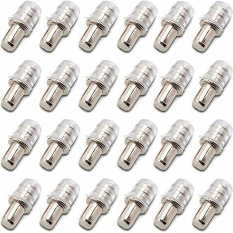 100 Stück Regalträgerstifte, 5 mm Einsteckstifte mit Gummihülse für Holzregale (1/4)