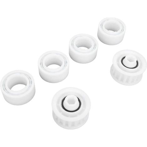 (12×18×4,8) Lot de 4 roues de renvoi de rechange avec 2 poulies pour robot nettoyeur de piscine Dolphin. Accessoires (1/4)