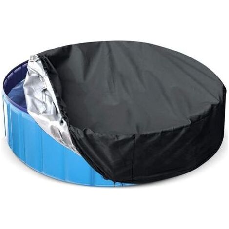 Couverture de piscine hivernage - Bache de protection piscine - Bache pour piscine ronde - Kit d‘accessoires spa portables -pliants, résistants UV et intempéries-200cm30cm (1/5)