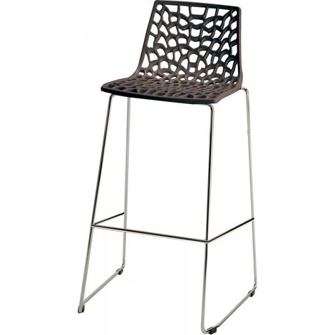 Sgabello Grand Soleil bar cucina 74 cm design Spider Slitta - Colore: Marrone