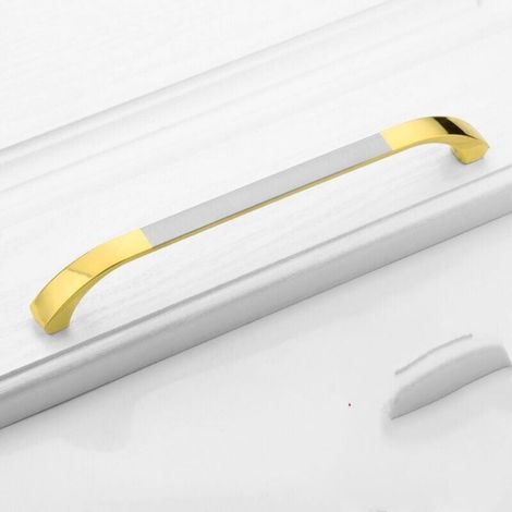 (Bicolore)4pcs Poignée de Porte de Placard en Alliage de Zinc Distance du Trou 160mm,Poignee de Meuble Cuisine (1/5)