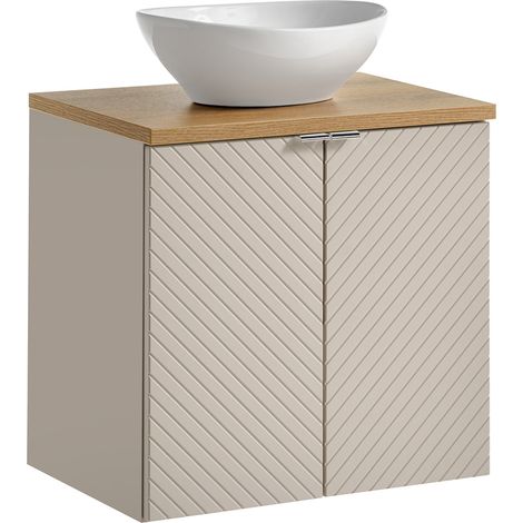 Waschtisch 60 cm in Beige und Eiche VERACRUZ-56 (1/5)