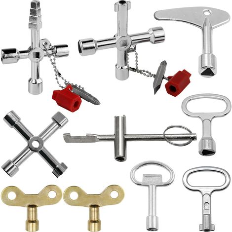 Lot de 10 Clés Universelles Clé Triangle pour Robinets Ascenseurs (1/5)