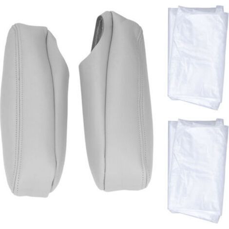 Housse d'accoudoir de siège avant de voiture en cuir artificiel de remplacement pour Chevrolet Tahoe banlieue 1500 2000-2006 gris (1/4)