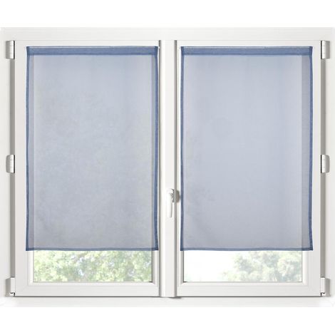 Paire de Rideaux Voile 70 x 200 cm Brise bise denim