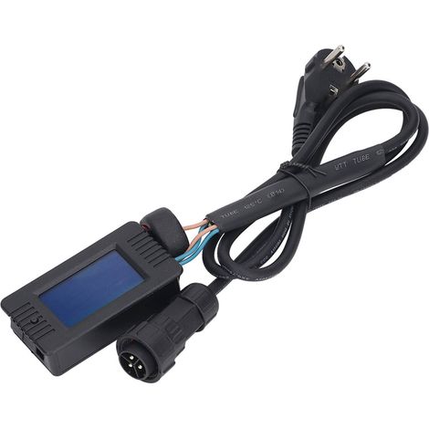 Câble de raccordement solaire avec écran LED numérique, étanche IP65, pour onduleur, prise européenne 80‑260V (1/5)