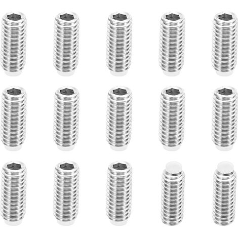 15 Paquet M6x14mm Nylon Pointe Sans-tête Vis 304 Inox Acier (1/5)