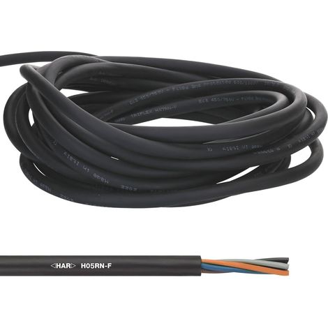 10 Meter Lapp 1600251 H05RN-F 2x1 mm² Gummileitung flexibel I UV-resistent I robust I dünnes Gummikabel ohne Schutzleiter für Handgeräte und Elektrodekoration schwarz (1/5)