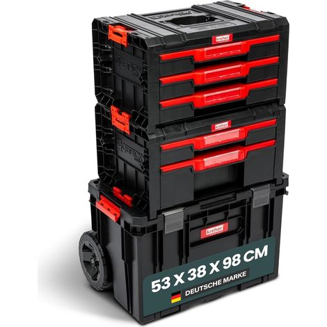 Set mit 6 Werkzeugwagen in XL-Größe, Werkstattwagen (1/5)