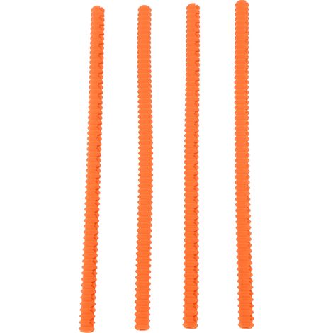 4-teiliges Set hitzebeständiger Silikon-Backrostschoner mit orangefarbenen Kanten für Küche und Restaurant (1/5)