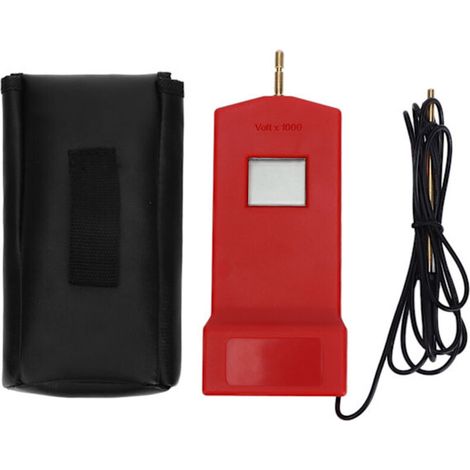 Tragbarer Spannungsprüfer für Elektrozäune, 15 kV LCD-Bildschirm-Fehlerdetektor, geeignet für die Viehzucht, MLD-004R, rot.
