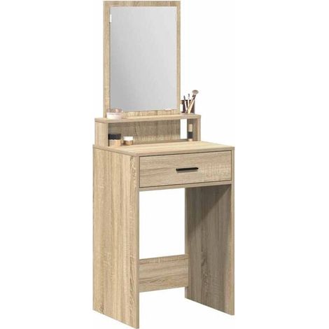 Coiffeuse en Bois Couleur Chêne Sonoma, 50 x 41 x 140 cm, Meuble de Toilette avec Rangement pour Chambre (1/5)
