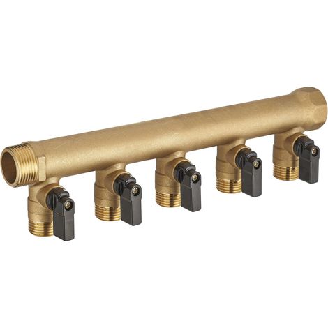 Collettore a valvole MF 20x27 - uscita m 15x21 - 5 vie NOYON & THIEBAULT