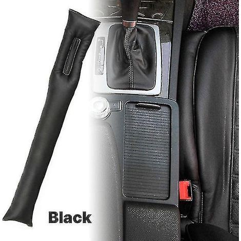 Set mit 2 universellen, weichen Autositzkissen aus Leder für einen stilvollen und dezenten Look. Dekorative Accessoires für Ihren Fahrzeuginnenraum [gratis] – schwarz