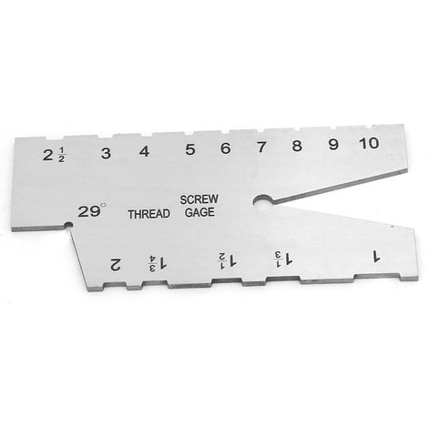 Plantilla de medición de roscas de acero inoxidable de 29° para control y equilibrado de herramientas. (1/5)