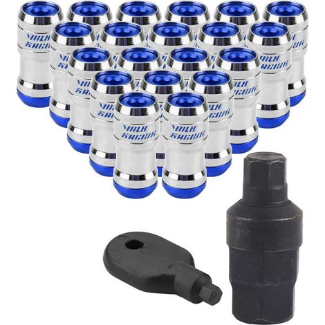 Vis d'écrous de roue de roue de course de voiture M12 X P1.5 pour la plupart des roues de rechange (bleu) (1/5)