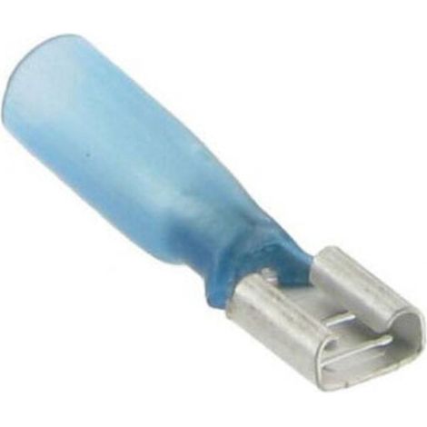 Cosse electrique femelle bleue thermoretractable 10 cosses