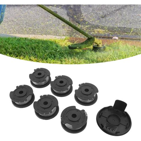 Kit de rechange pour tondeuse Bosch F016800569 comprenant : couvercle de bobine, corde de coupe et tête de coupe (1/5)