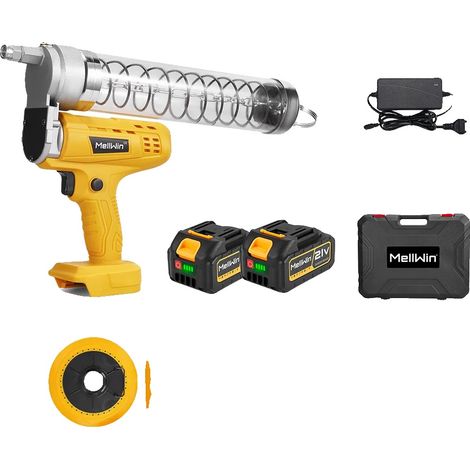 Pistolet à graisse électrique, haute pression, commodité sans fil, 2 Ensemble de Batteries (1/2)