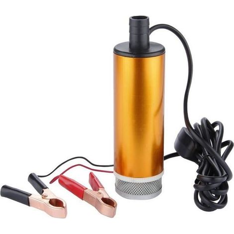 Pompe de transfert de liquide électrique 12V-Pompe submersible pour traiter le diesel, le kérosène et l\'eau-8500r-min-or