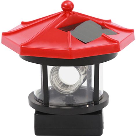 005 Red Hanging Tower LED Solar Rotating Light (1/4)