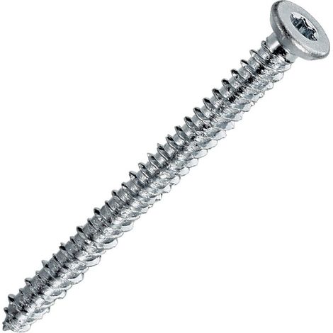 Vis Béton Tête fraisée Réduite 7.5X162 TORX T30 Acier zingué-10 pièces (1/2)