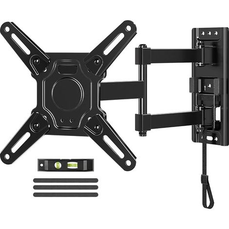 Lockable RV TV Wall Mount, Fits Most 13-43" TVs, Full Motion Swivel & Tilt Double Latch Design for Trailer (1/5)