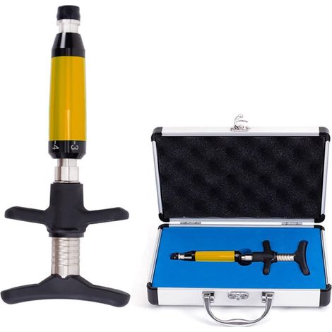Outils de réglage chiropratique Portables thérapie Corps Masseur Physique Instrument réglage correcteur Pistolet Manuel Ensemble Massage du Dos (Color : Yellow Single Head, Size : 0) (1/5)