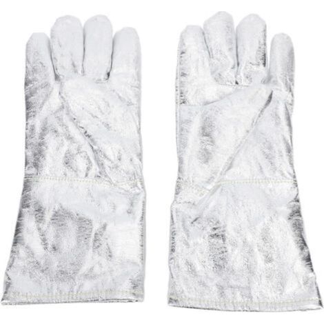 Guantes de soldadura resistentes al calor con revestimiento aluminizado ignífugo -Crezuo