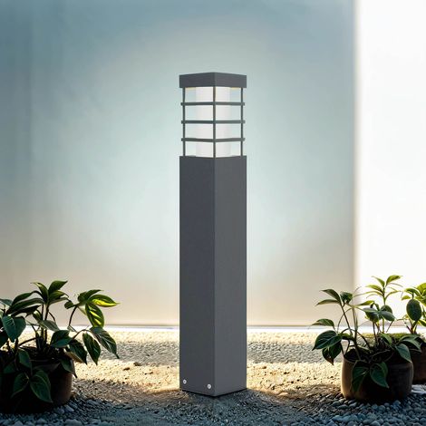 Wegeleuchte Pollerleuchte 50 cm hoch eckig blendarm für E27 Aluguss Acryl IP54 Außenlampe Garten Terrasse (1/3)