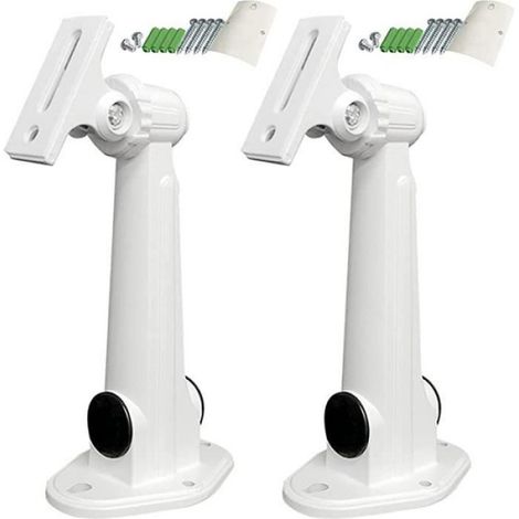 Support De Caméra De Sécurité - Support Mural Camera 360 Degrés 2Pcs Réglable Mur Support Plafond Support Ajustable Universel (1/4)