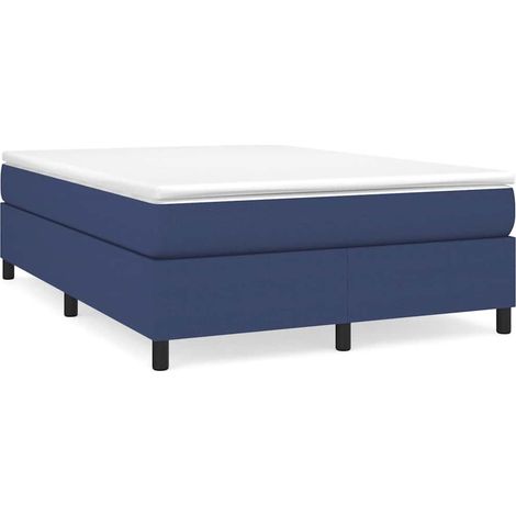 Maison Exclusive - Struttura Letto a Rete a Molle Blu 140x190 cm in Tessuto (1/5)