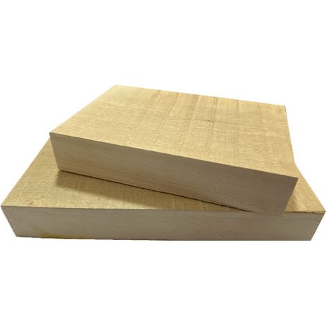 Lot de 2 blocs de bois de tilleul pour la sculpture 100x30 mm (1/2)
