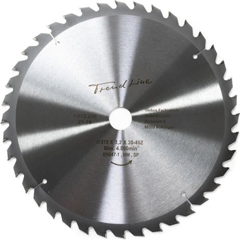 TrendLine HM-Kreissägeblatt 315 mm, Bohrung 30 mm, 40 Zähne (1/2)