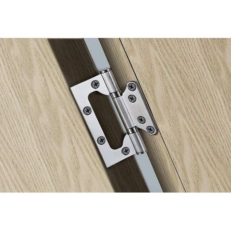 2 Pièces Charnières de Porte en Acier Inoxydable,Charnières à Roulement à Billes pour Portes de Maison, Porte de Chambre,100mm x 35mm,Sans Bruit (1/3)