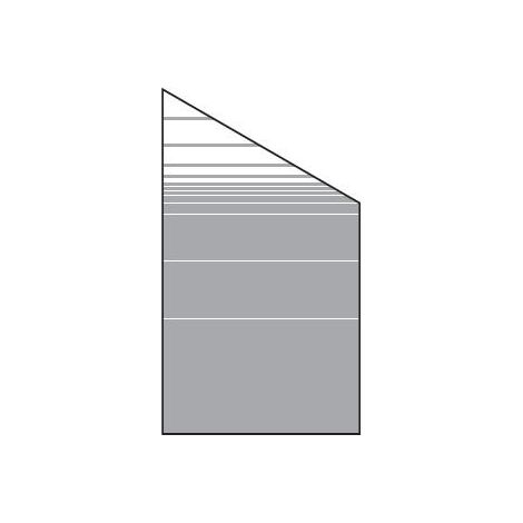 VETRO Glasscheibe ECKE rechts B 1030 x H 1800/1200 mm
