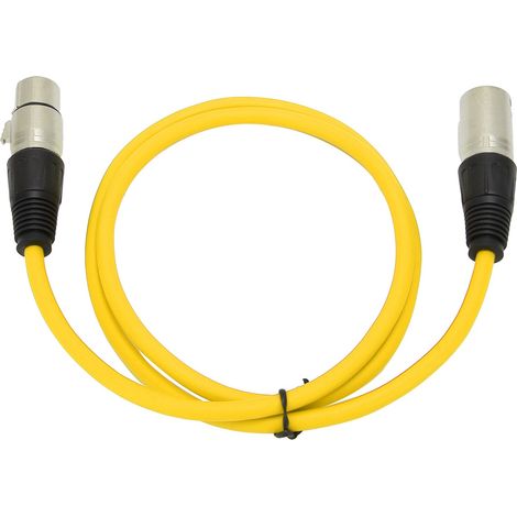 3-poliges Mikrofonkabel (Stecker auf Buchse), robuster Audioadapter für Mikrofone, gelb (1/5)