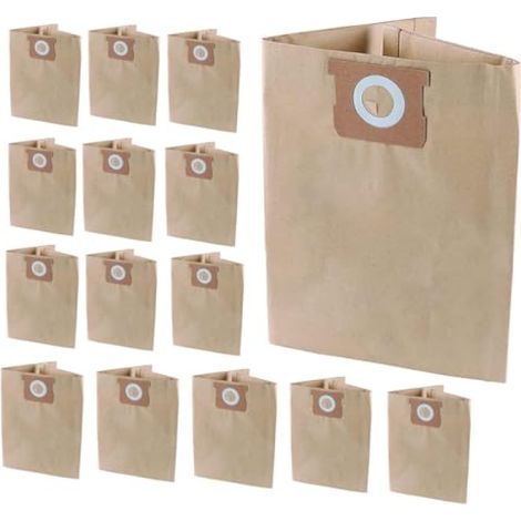 Irovami Lot de 15 sacs pour aspirateur d'atelier DEWALT 6-10 gallons, filtre de rechange pour la collecte de poussière, compatible avec les modèles DXV06P, DXV09P, DXV10P et DXV10S (1/5)