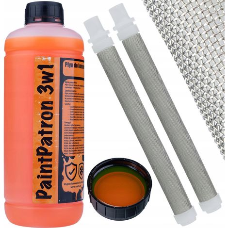 Set di Manutenzione e Pulizia per Aggregato di Verniciatura – Rosfix PaintPatron 3in1 1L + 2 Filtri 60 Mesh Alta Qualità e Protezione
