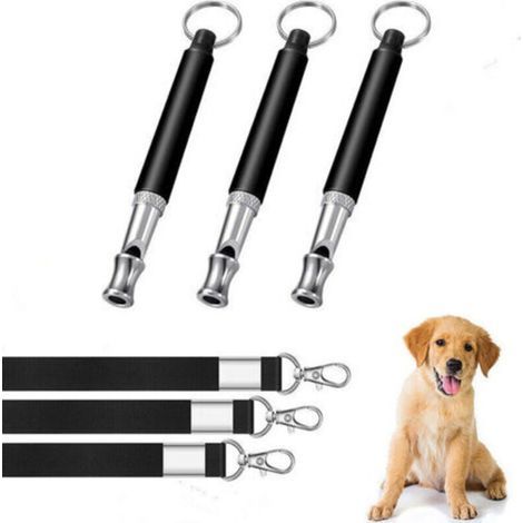 Sifflet pour Chien, 3 pièces de sifflet à ultrasons pour Chien, sifflet pour Chien réglable à Haute fréquence, sifflet pour Chien Professionnel, avec lanière Gratuite, poignée de sifflet (1/5)
